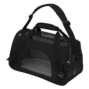 Oxgord Transportadora De Mano Maleta Bolsa Tela Perro Gato Mediano y Chico (Mediana, Negro)