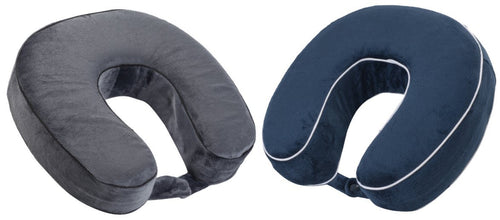 World 's Best Cushion-Soft Espuma de Memoria Almohada Cervical, Color Negro, Charcoal and Navy, 1