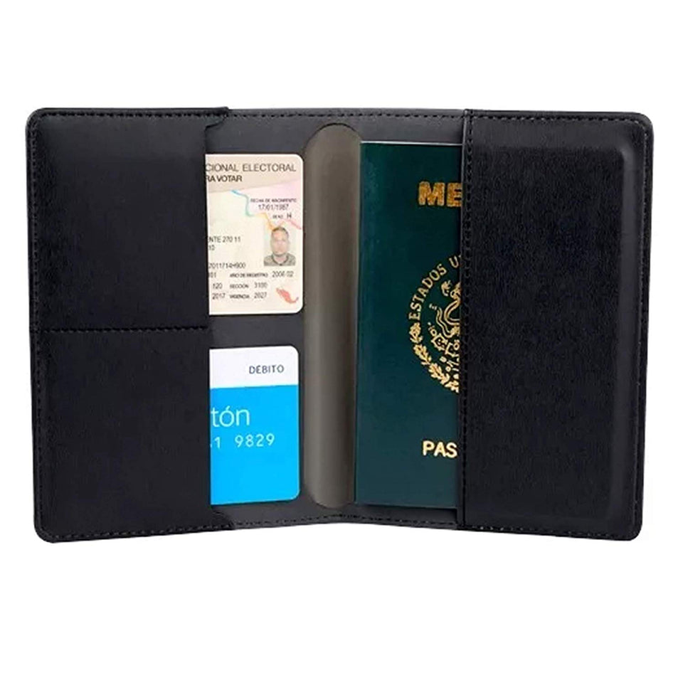 Vedicci Porta Pasaporte de Tela. Funda con Compartimentos para Pasaporte, Visa y Tarjetas. Passport Holder. Medidas 10.5 X 14.5 cms. Passport Holder.