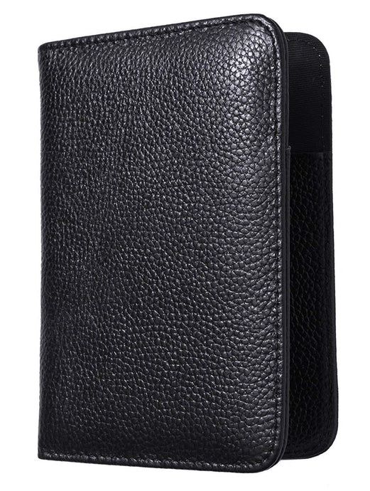 Vedicci® Porta Pasaporte / Passport Holder / Funda para Pasaporte de Piel Genuina. Disponible en Color Negro, Café y Rojo. Cartera / Billetera / Estuche de Viaje para Pasaporte y Visa. Regalo Para Papa. Black Leather Passport Holder. Passport Cover.